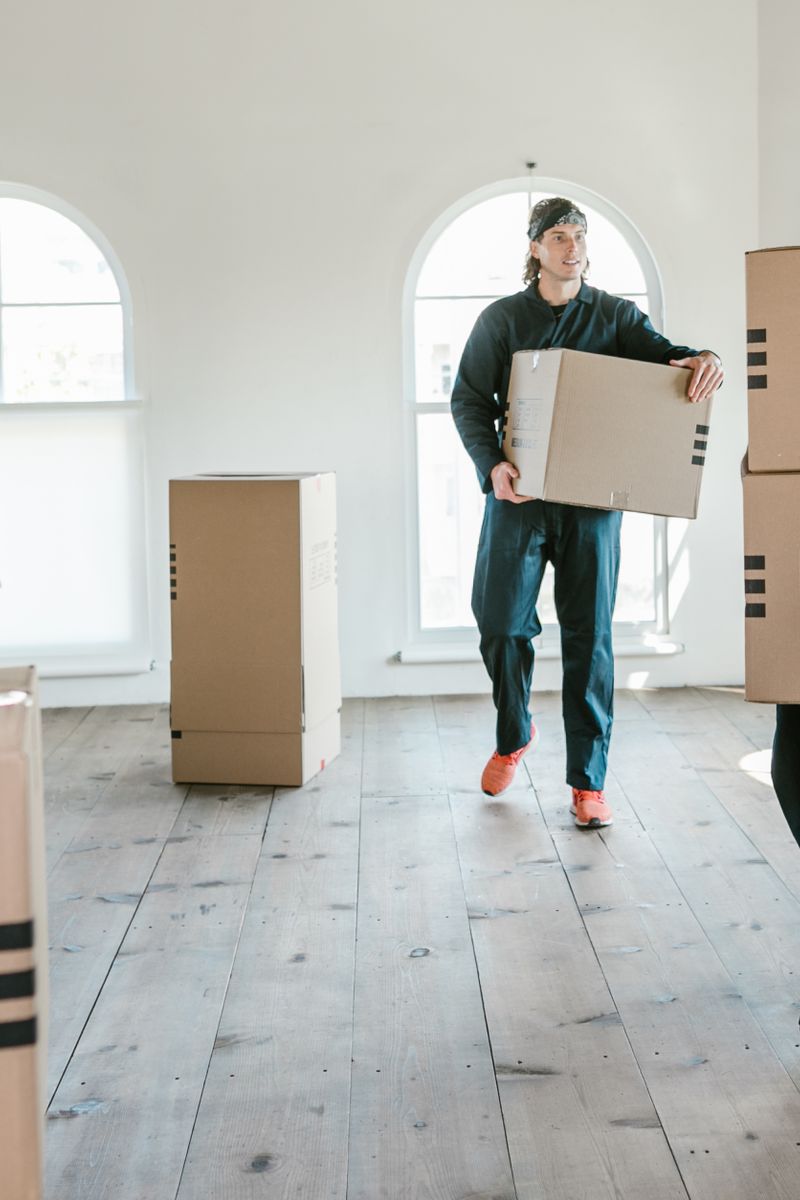 Decorative Pexels stock photo of a mover carrying a packed box